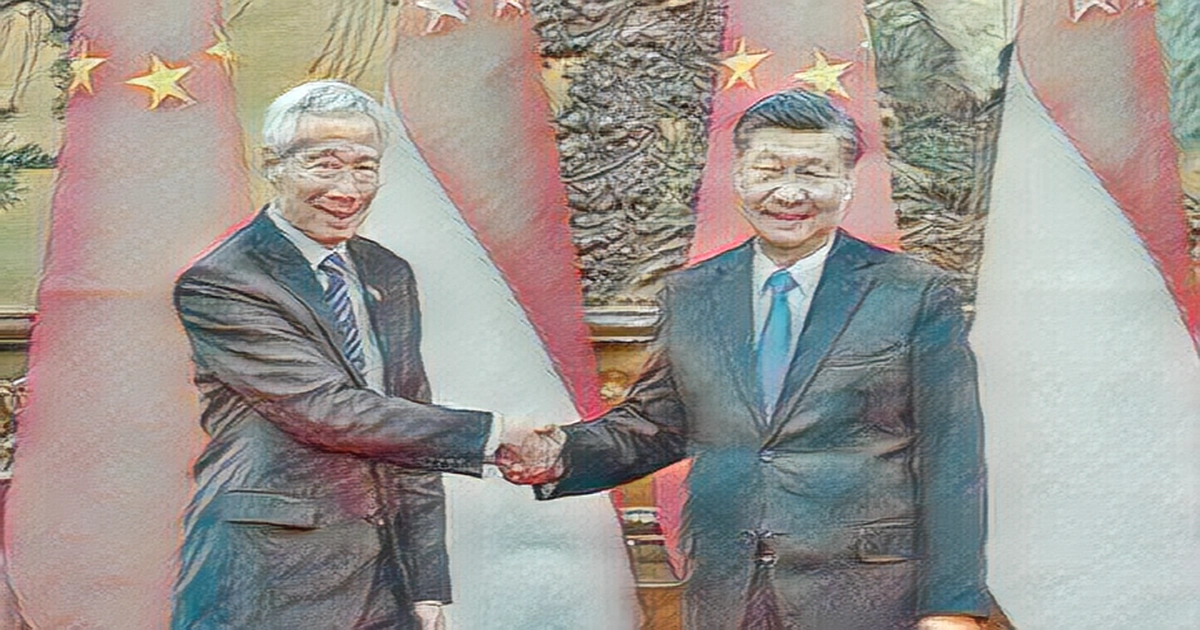 Chinese President Xi Jinping meets Singaporean Prime Minister