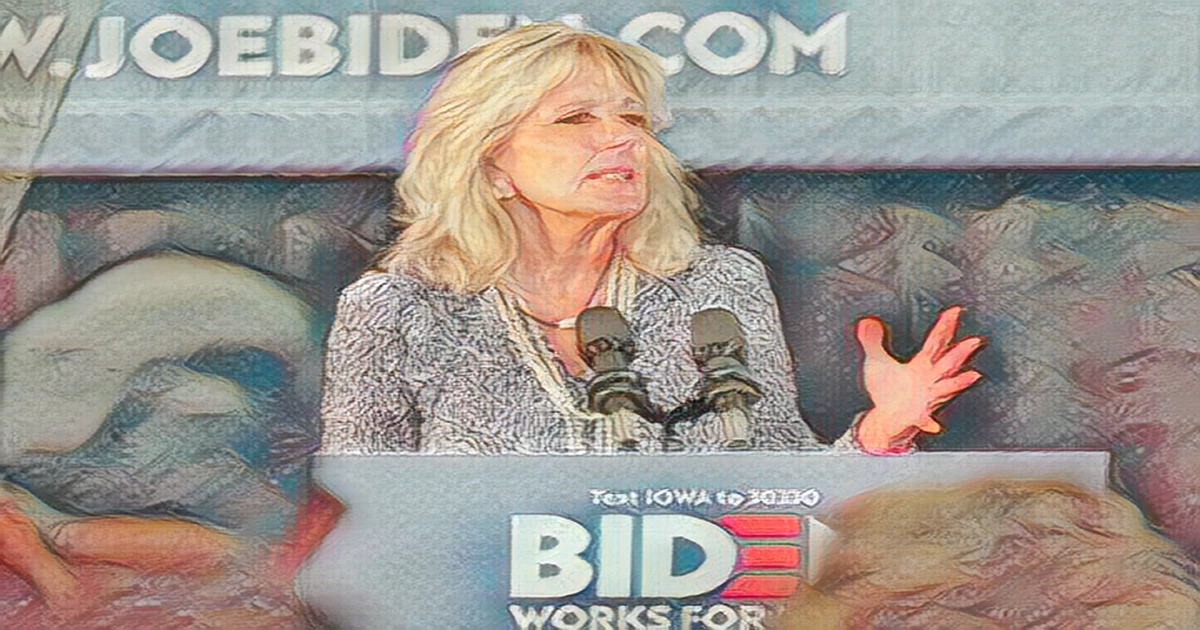Jill Biden awkwardly tells audience to clap after her applause