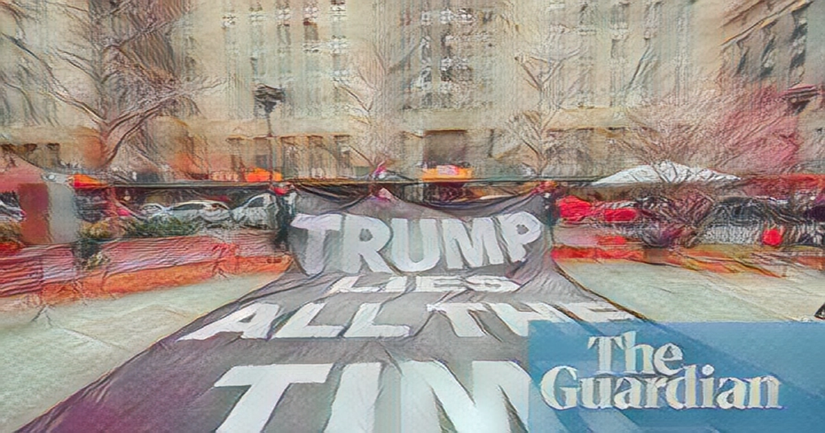 New York court barricades, media delights Trump