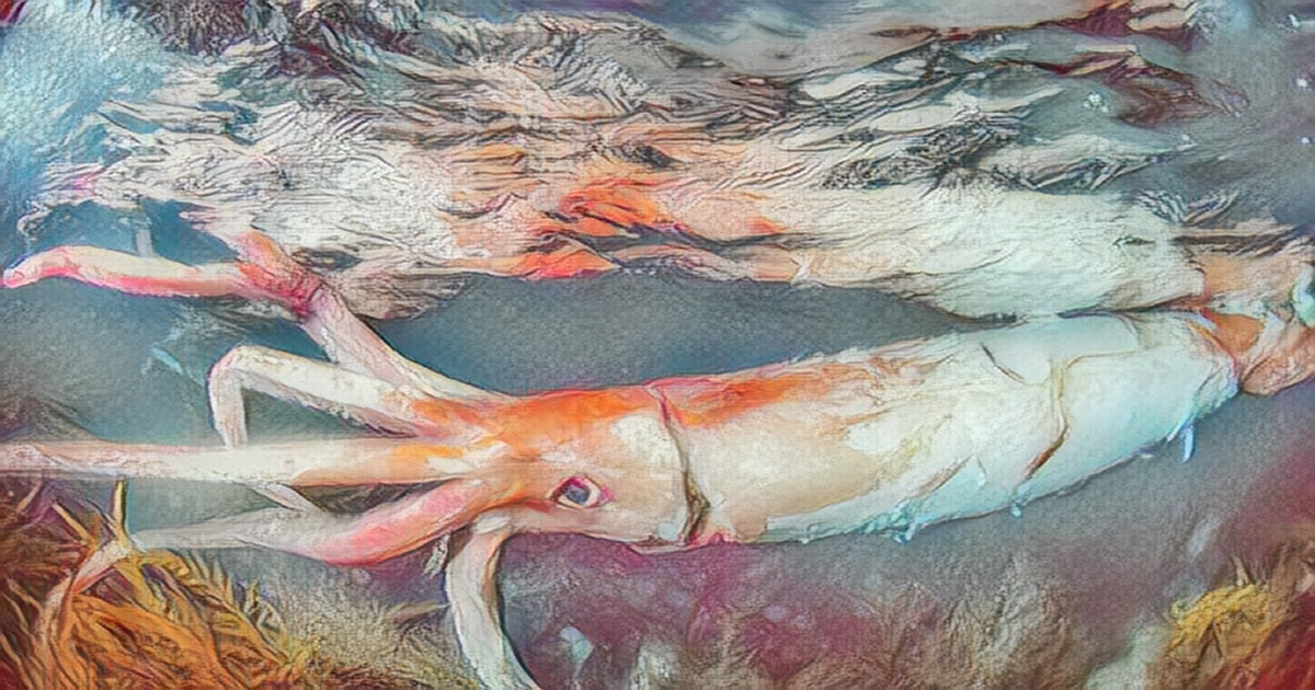 Giant squid spotted off Japan coast
