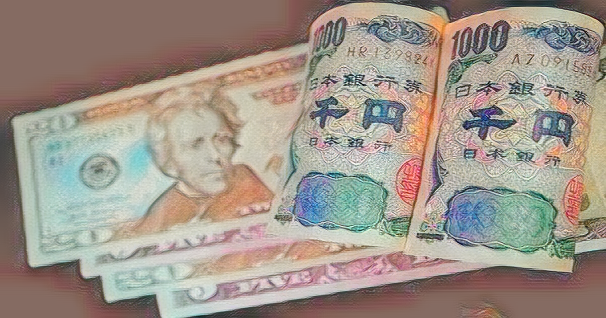 Banknotes of Japanese Yen and U.S. Dollar Strengthen and Fall Amid Market Observations